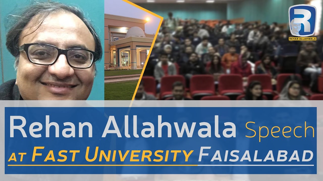 Thumbnail for Rehan Allahwala Speech At Fast University Faisalabad