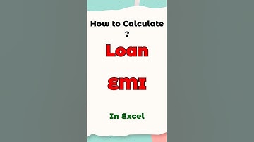 Calculate Loan EMI in Excel #shorts #excelshortsvideo