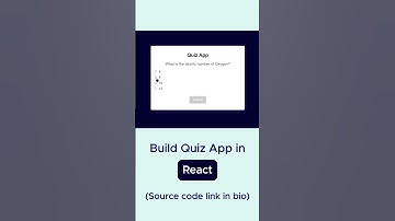How To Build a Quiz App in ReactJS #shorts #reactjs #webdevelopment
