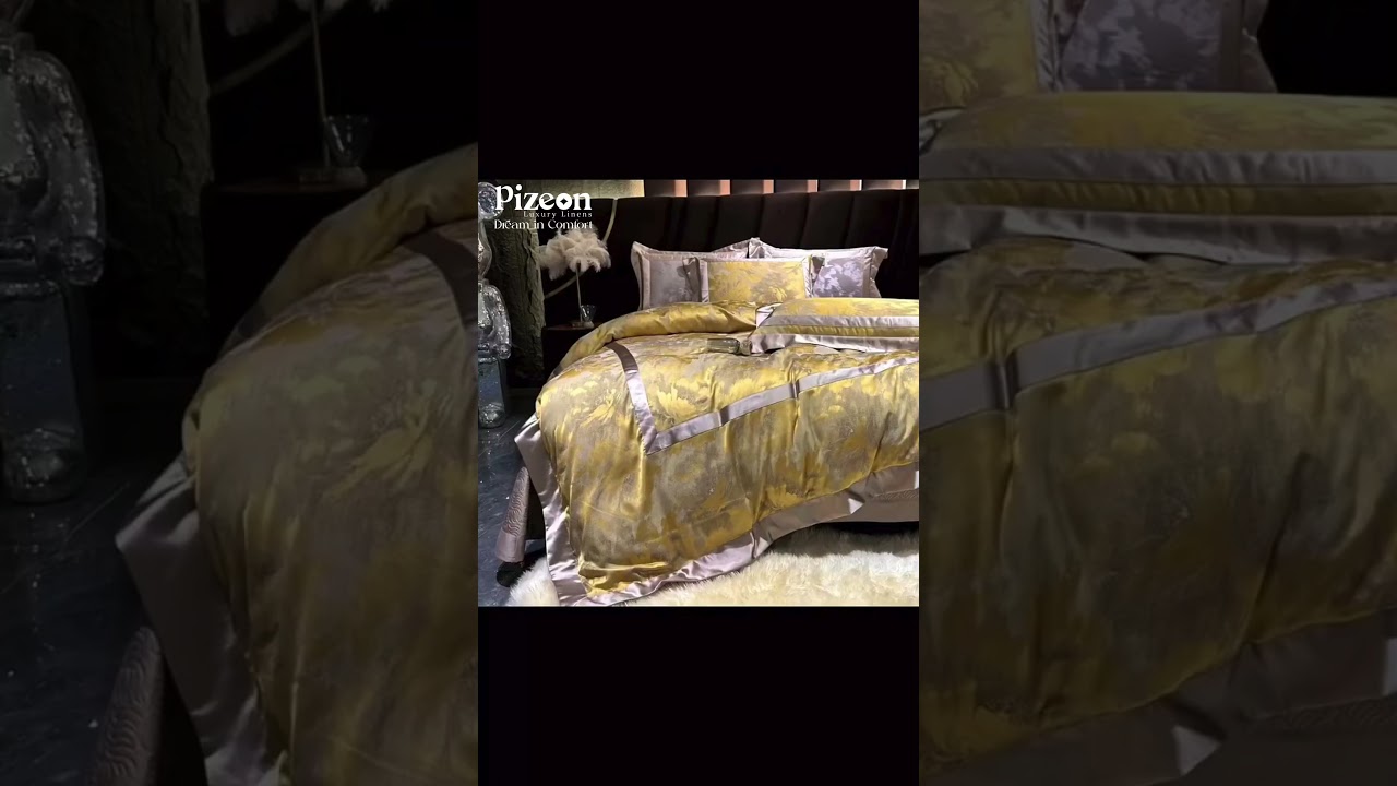 luxury bed sheet price in bd | 4 Piece Imported High-Class Silk Bedding Set  | Pizeon Luxury Linens