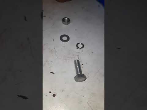 Plain  washer and spring