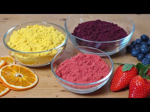 DIY dried fruit powder for natural food flavouring and coloring | relaxing cooking video