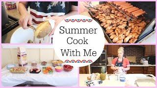 PREPPING FOOD FOR SUMMER BBQ / COOK WITH ME / MEAL PLAN