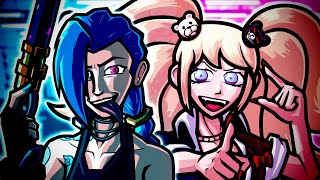 Jinx Vs Junko Enoshima - Rap Battle - League Of Legends Vs Danganronpa - Ft Halacg Bblackroses