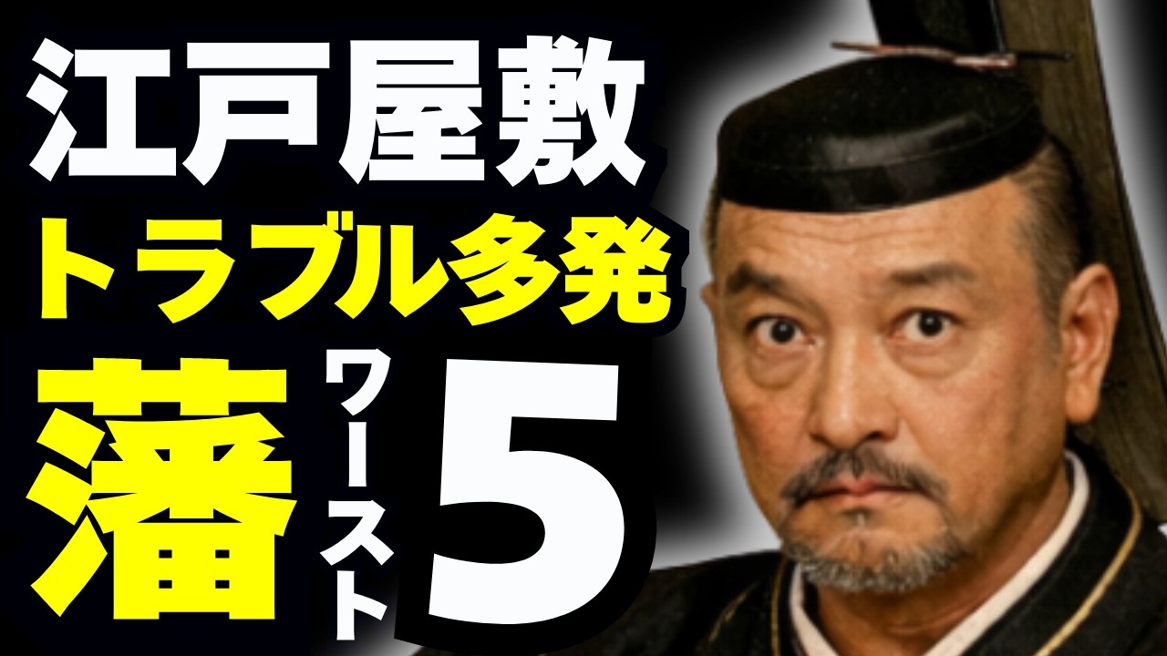 江戸屋敷トラブル多発藩ワースト5