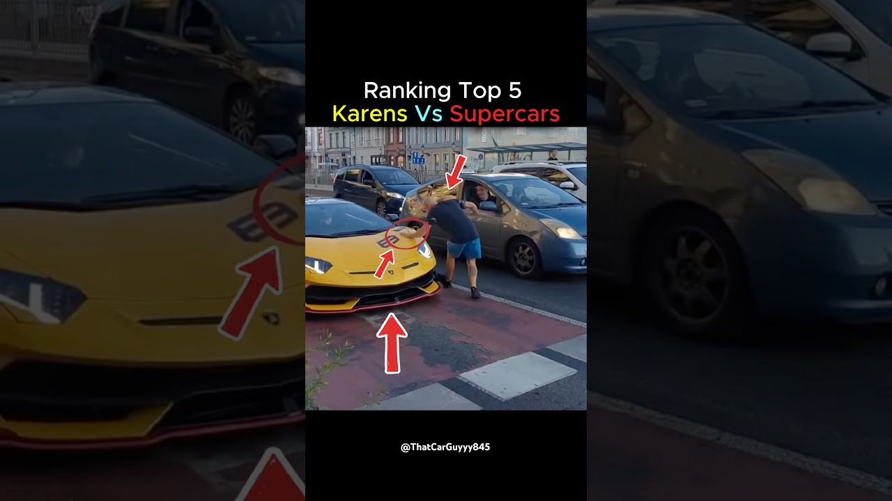 Best Karen Vs Supercars 😱💀 #shorts #shortvideo #automobile #car #cars #supercars #funny #viral