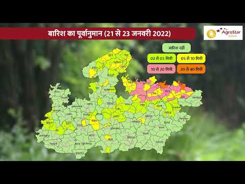 एग्रोस्टार मौसम पूर्वानुमान 21 से 23 जनवरी 2022  Madhya Pradesh Weather Update - एग्रोस्टार मौसम पूर्वानुमान 21 से 23 जनवरी 2022  Madhya Pradesh Weather Update