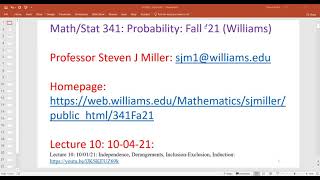 341Fa21 Lec10 IndependenceBayesDerangementsInduction