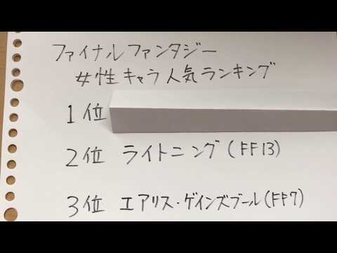 ファイナルファンタジー女優キャラ人気ランキング