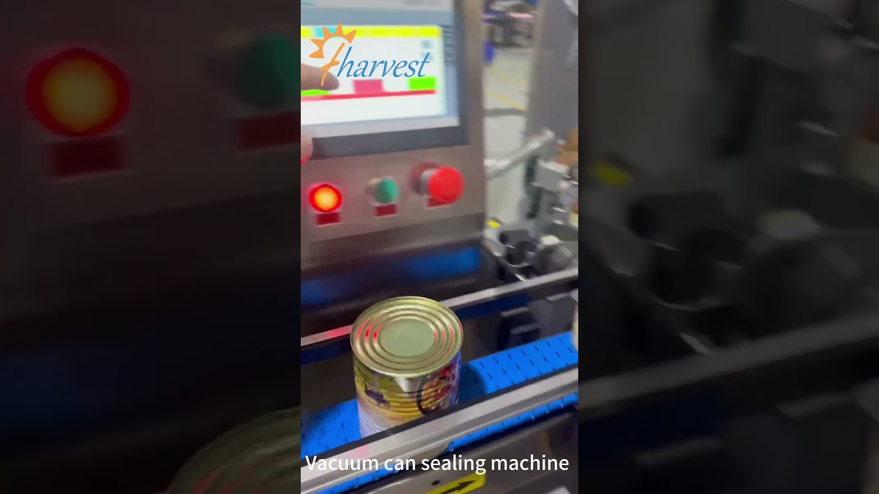 Vacuum Can Seaming Machine for Metal Container , Automatic Can Sealing Machine with Vacuum Function