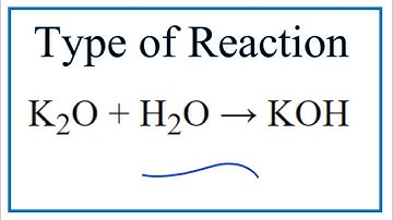 Type of Reaction for K2O + H2O = KOH