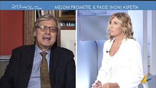 L'Aria che Tira-Vittorio Sgarbi Berlusconi vuole recarsi in Russia ,il padre della Moratti cacciato