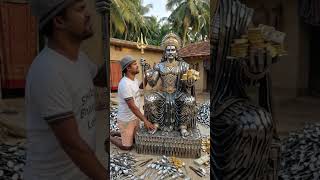🚩🙏 Sani Dev 🚩inspired Spoon Statue 🙏#handcarved #spoonart #shortvideo #viralreels