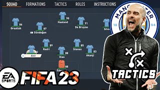 Play like Guardiola's Man City in FIFA 23 | 3-2-4-1 Tactics!