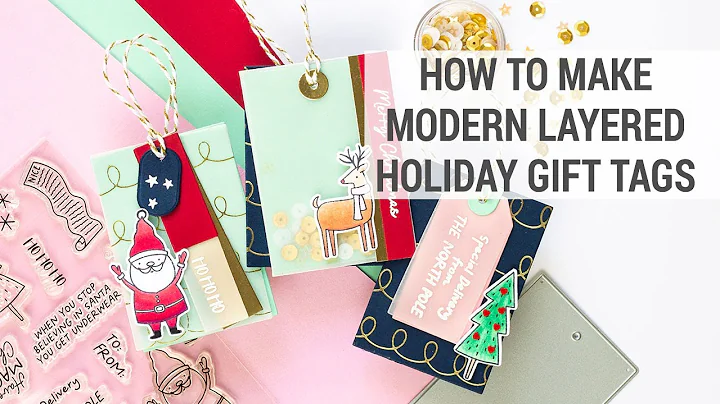 How to Make Modern Layered Holiday Gift Tags