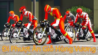 GTA 5 Mod - 500 Anh Em Siêu Nhân Đỏ Đội Trưởng Đi Phượt Giổ Tổ Hùng Vương