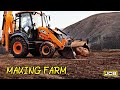 JCB 3CX | ⚠ Making Farm And Leveling Ground By The Mountain 🚜🌻 | New JCB Video