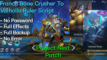 Franco Bone Crusher To Epic Skin Valhalla Ruler | No Password | Project Next Script | Shogun