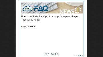How to add a HTML Widget on page with ImpressPages CMS