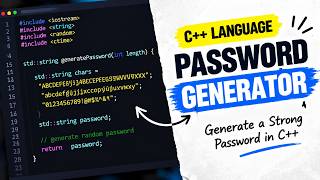 How to Make Password Generator in C++ | C++ Tutorial for Beginners