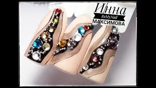 🤗 ПОПУЛЯРНЫЙ и очень ПРОСТОЙ дизайн ногтей 🤗 СТРАЗЫ 🤗 Дизайн ногтей гель лаком 🤗 🤗 ПОПУЛЯРНЫЙ и очень ПРОСТОЙ дизайн ногтей 🤗 СТРАЗЫ 🤗 Дизайн ногтей гель лаком 🤗