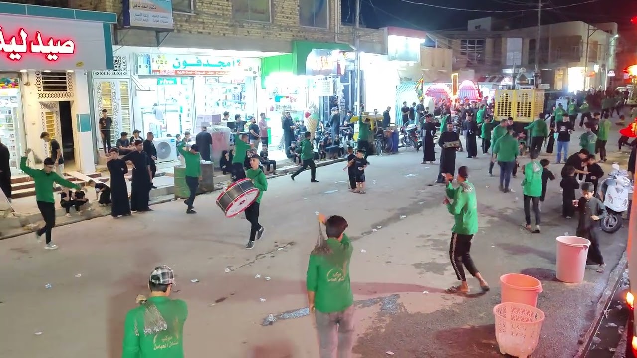 شاهد اكبر موكب زنجيل في ذي قار -  موكب عشاق العباس - 7 محرم 2025 يوم العباس ع