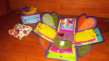 Explosion box / Exploding box / Christmas Gift / Falling card / Handmade box