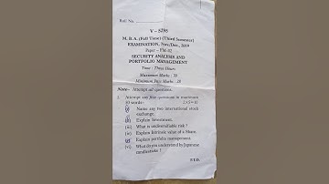 Security analysis & portfolio management