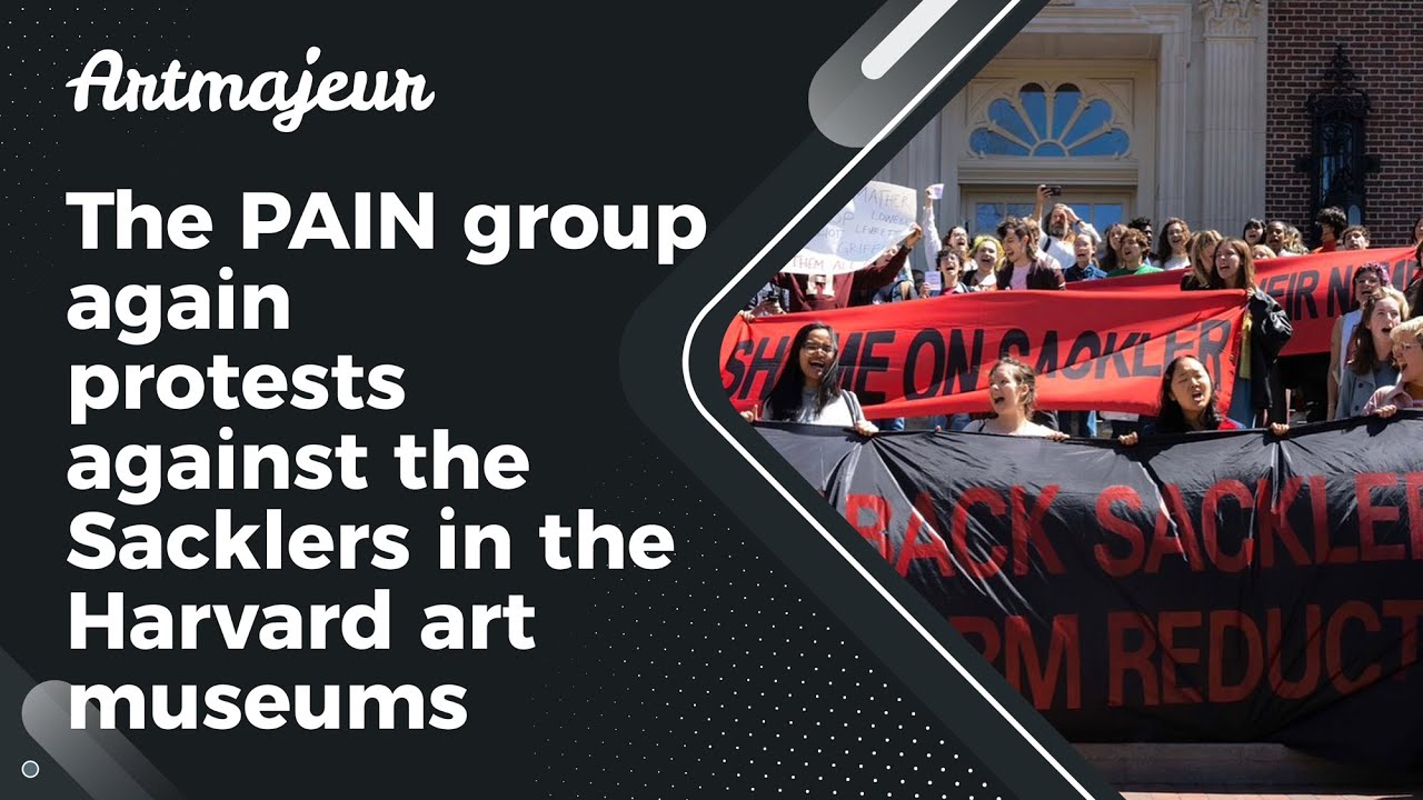 The PAIN group again protests against the Sacklers in the Harvard art museums
