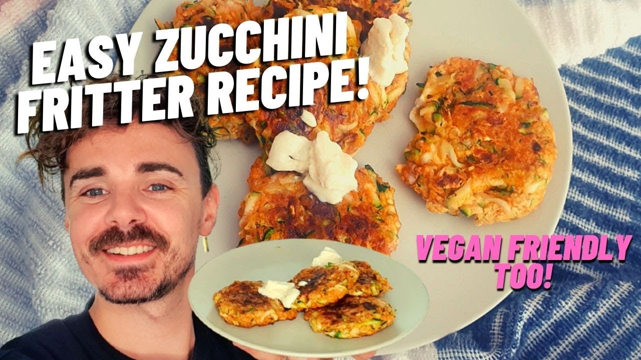 ZUCCHINI FRITTER VEGAN   Easy Vegan Recipes