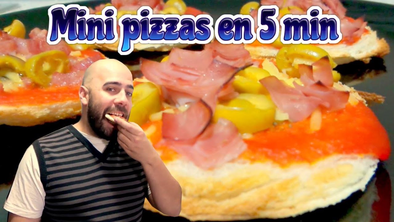 Como hacer mini pizzas en 5 minutos. Recetas fáciles ...