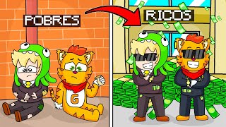 ¡PASAMOS DE RICOS A POBRES EN MINECRAFT! 💰🤑 | SRGATO Y MINIMARVIN SE COMVIERTEN EN MILLONARIOS