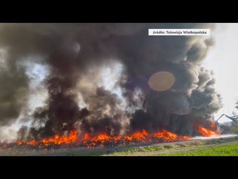 Ogromny i niebezpieczny pożar w Koninie