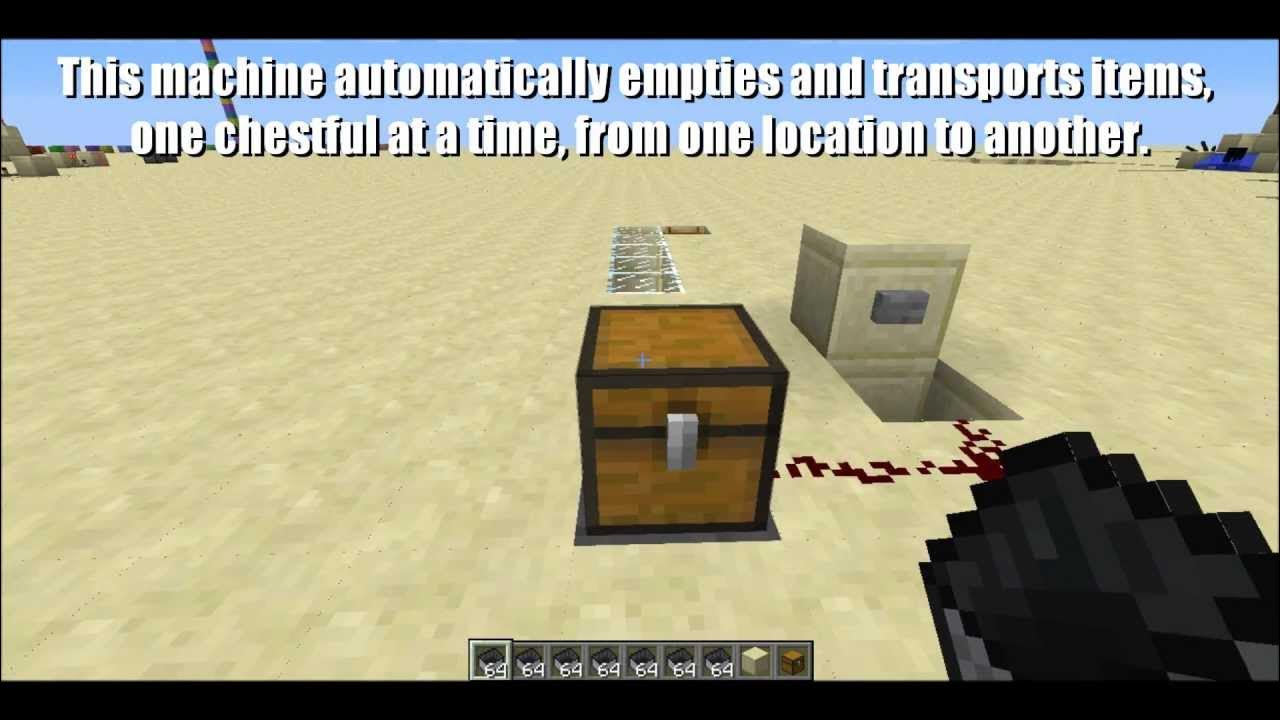 Minecraft 1.5 Automatic Item Transport Station Using Minecarts