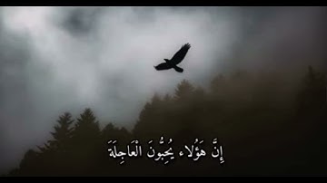 { إنّ هؤلاء يحبّون العاجلة } || تلاوة خاشعة بصوت جميل