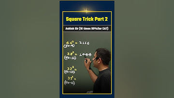 Square Trick for IBPS SBI PO Clerk SSC CGL by Ashish Tiwari | Math Calculation Trick