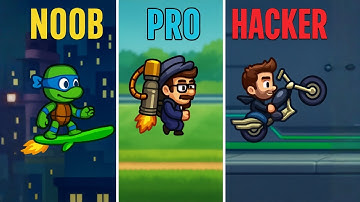 NOOB vs PRO vs HACKER : Jetpack Joyride