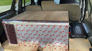 BUILD REVEAL OF MY HUGE SINGLE 10" SUBWOOFER BOX AND CHANNEL ANNOUNCEMENT!