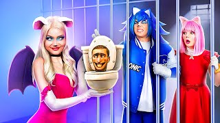 Skibidi Toilet A Disparu ! Super Sonic le Hérisson dans la Vrai Vie ! Amy Rose vs Eggman et Rouge !