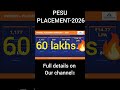 "PESU Highest Package 60 LPA 🔥 | Placement 2026 #Shorts"