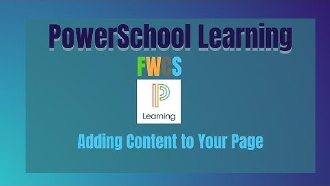 Adding Content Blocks to Your Page - FWCS