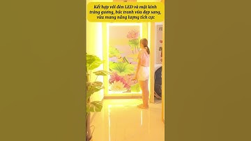 Tranh đèn LED tráng gương cá chép và hoa sen phong thủy   #tranhtrangguong #tranhdenled