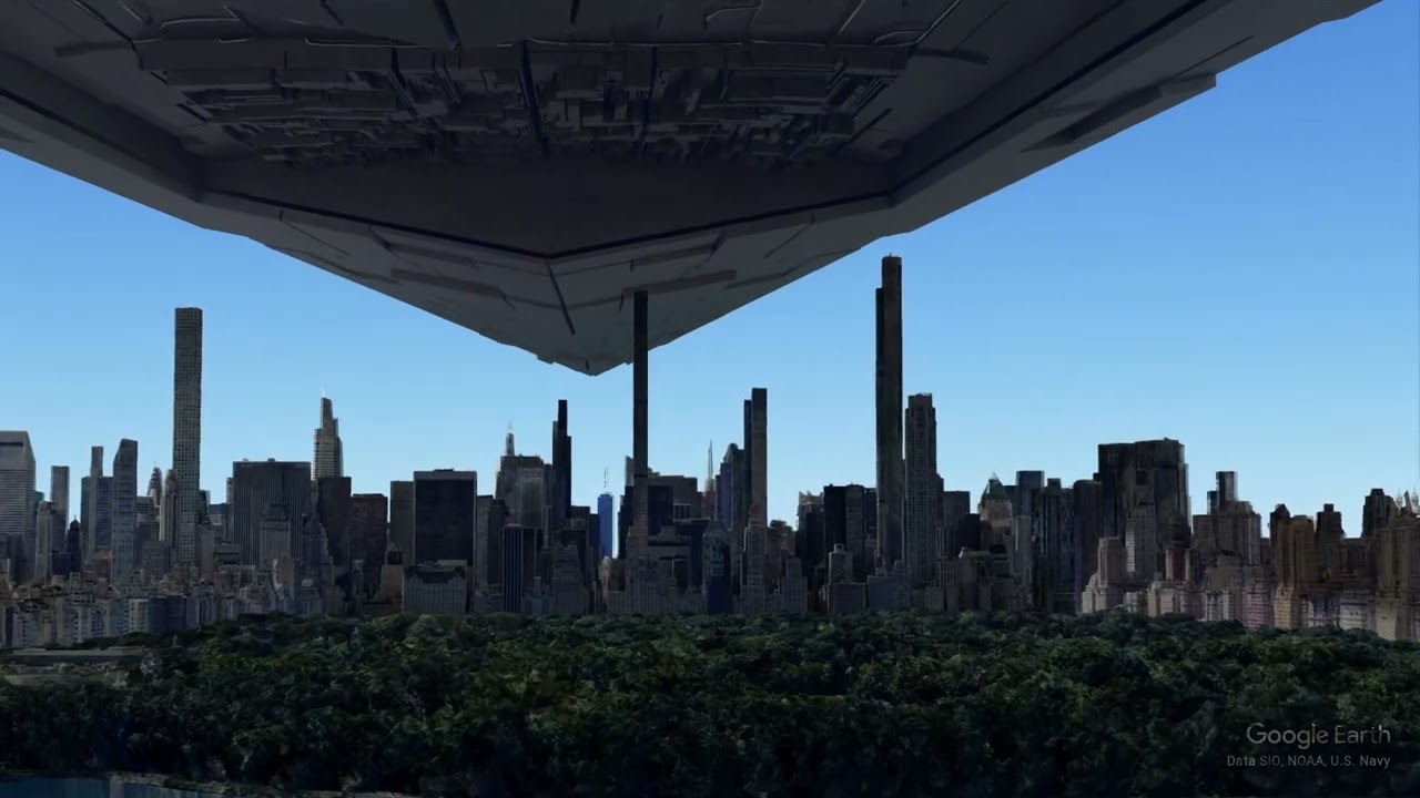 Vader's Star Dreadnought over New York City #starwars - YouTube