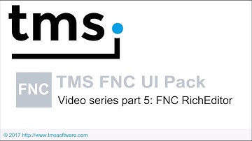 TMS FNC UI Pack Video series part 5 : TMS FNC RichEditor - German Audio