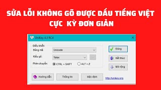 Sửa lỗi không gõ được dấu tiếng việt