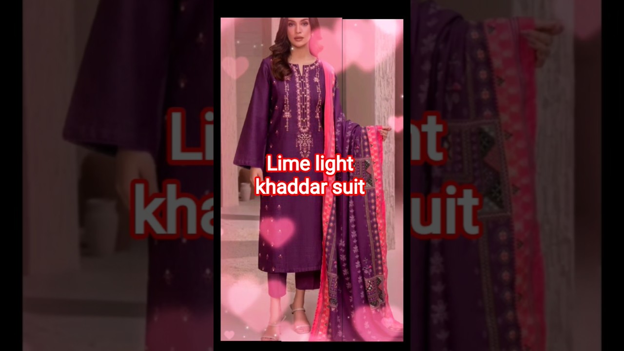 Lime light 3pc khaddar unstitched embroidered suit 