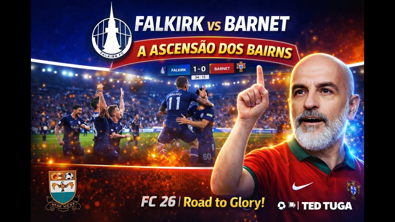 Barnet vs Falkirk Ascensão dos Bairns do Falkirk Ted Tuga