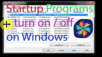 Enable / Disable Startup programs on windows (100% simple and quick)