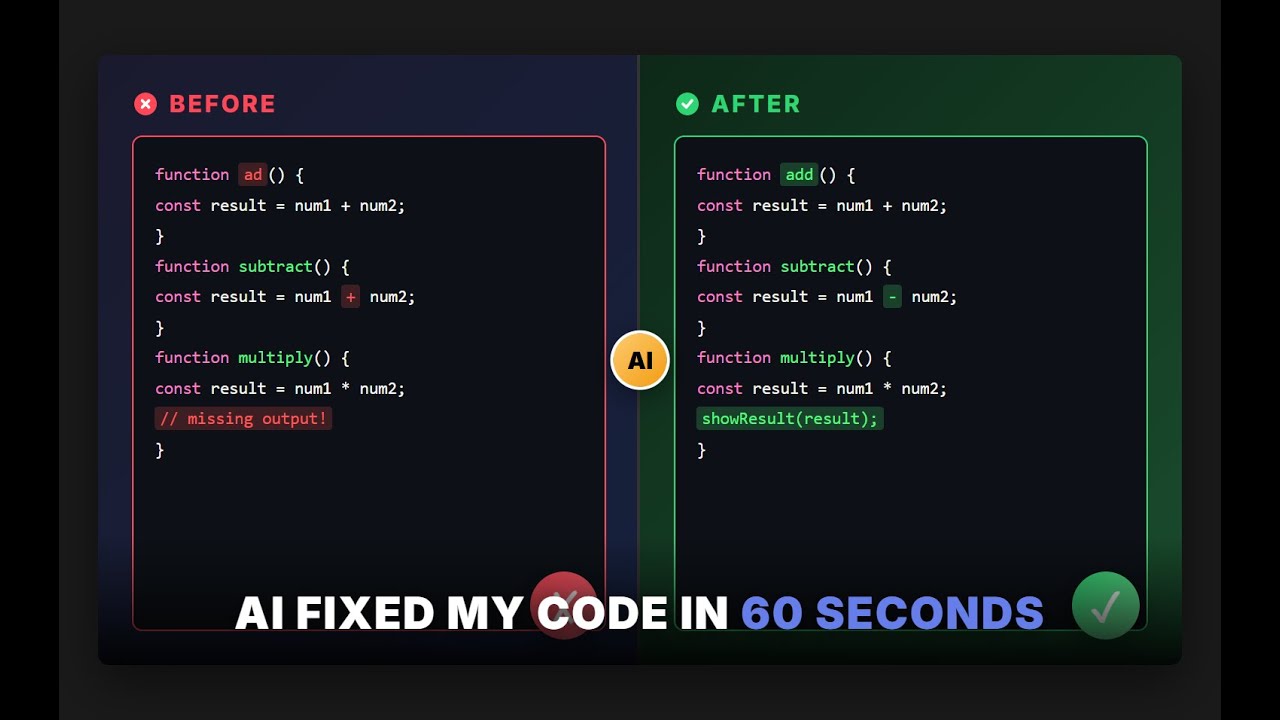 Искусственный интеллект исправил мой неработающий код за 60 секунд (демонстрация кода от Клода)