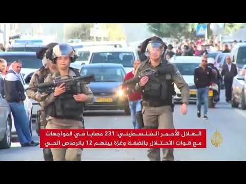 إصابة 231 فلسطينيا بمواجهات مع قوات الاحتلال